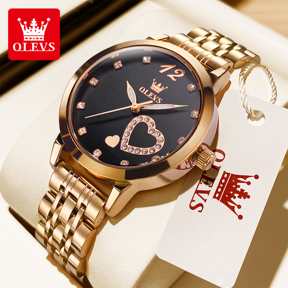 Mesh Stainless Strap - OLEVS Elegant Quartz Watch for Women