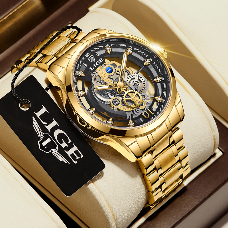 Smartwatch Watches For Men Brands - 2026 LIGE Men Watch Skeleton Automatic