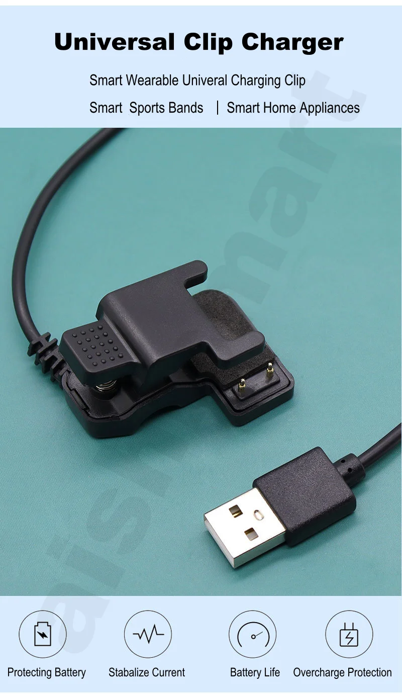 Clip Charger 2pin 3pin 3mm 4mm - Watch X7 ulasan dan harga