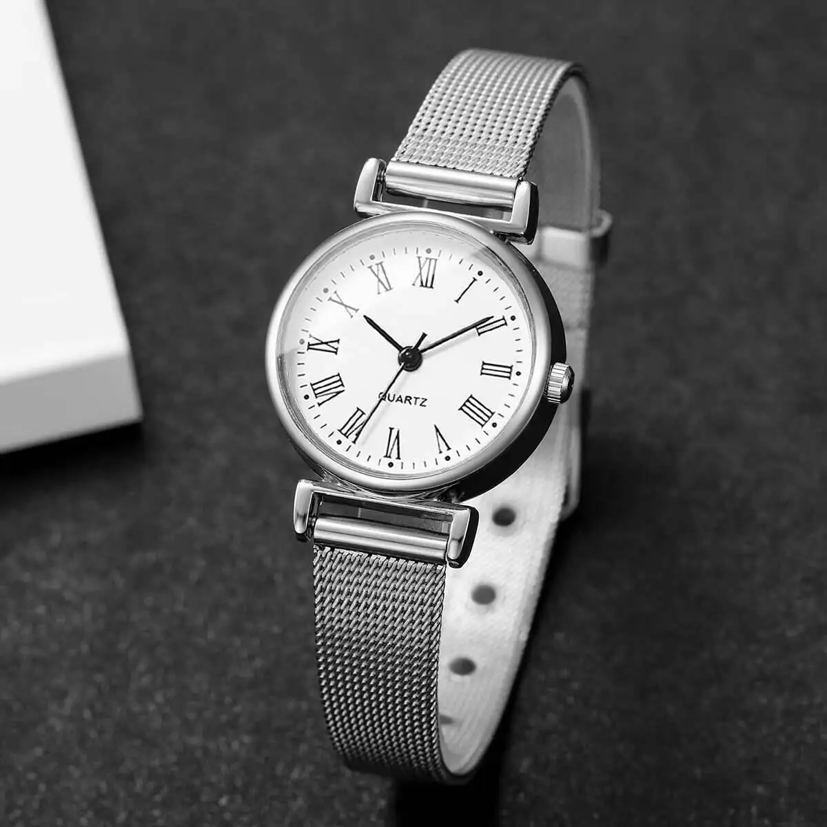 1/2PCS Fashion Women Watches C - Mesh Stainless Strap ulasan dan harga