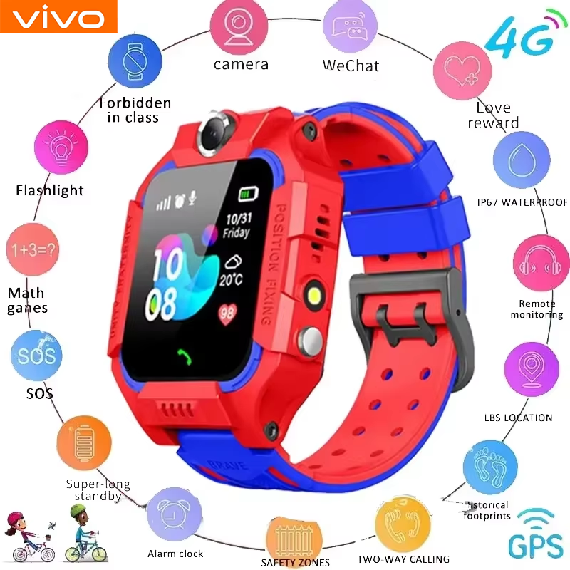 VIVO 2026 Kids 4G Smart Watch  - Smartwatch Watches For Kid Boy With Gps ulasan dan harga