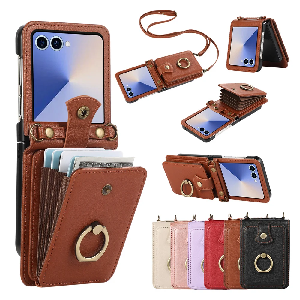 Leather Wallet Phone Case for  - Samsung Galaxy Strap ulasan dan harga