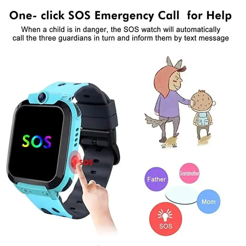 Lenovo Kids SOS GPS Location C - Smartwatch Watches For Kid Boy With Gps ulasan dan harga