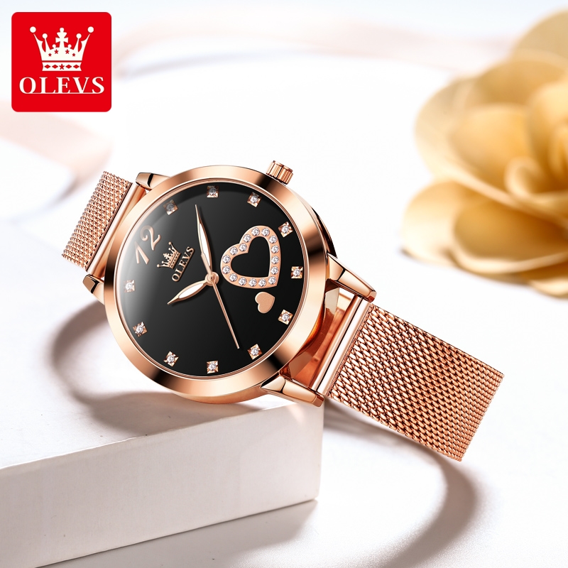 OLEVS Elegant Quartz Watch for - Mesh Stainless Strap ulasan dan harga