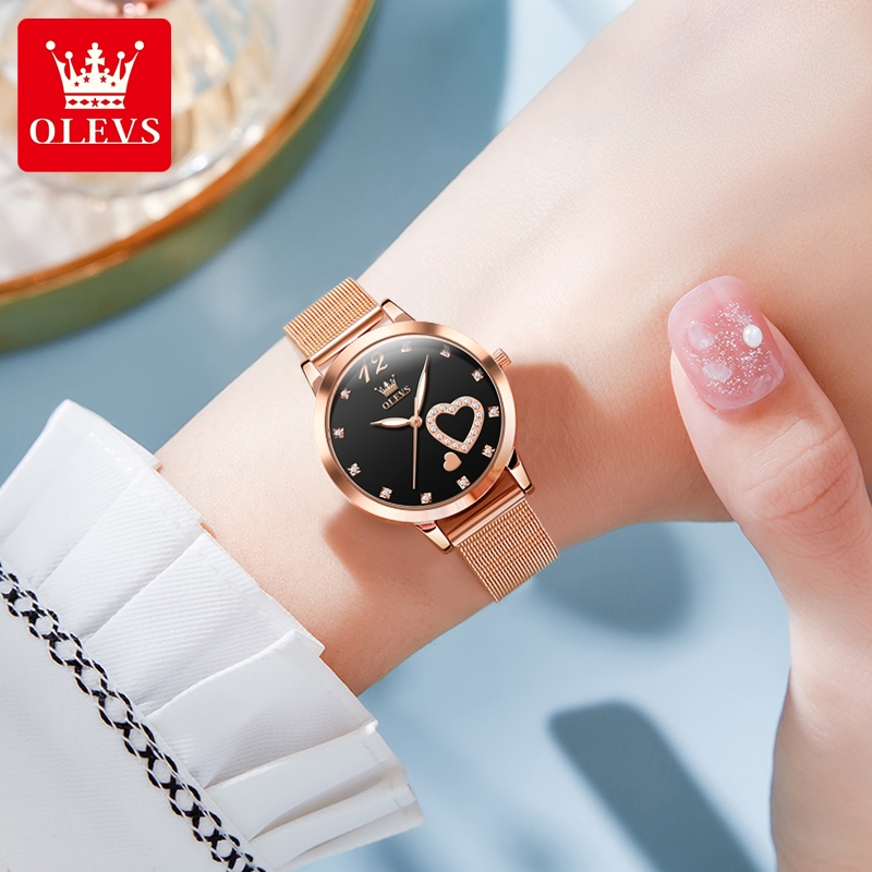 OLEVS Elegant Quartz Watch for - Mesh Stainless Strap ulasan dan harga