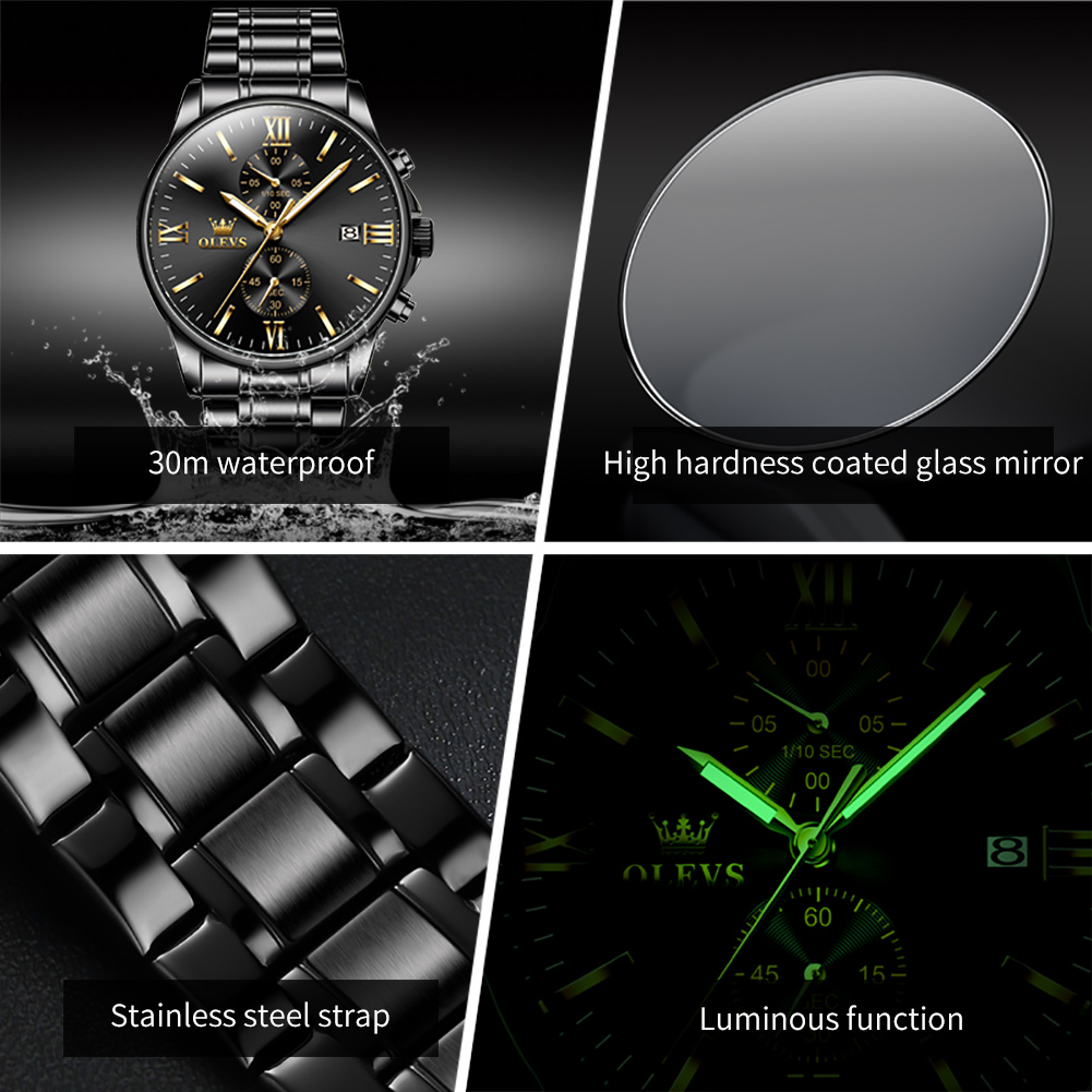 OLEVS 2886 Classic Black Quart - Smartwatch Watches For Men Brands ulasan dan harga