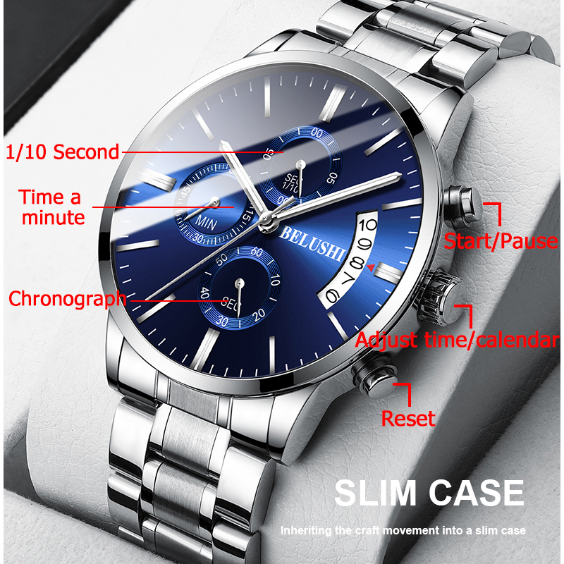 BELUSHI Fashion Men's Quartz W - Smartwatch Watches For Men Brands ulasan dan harga