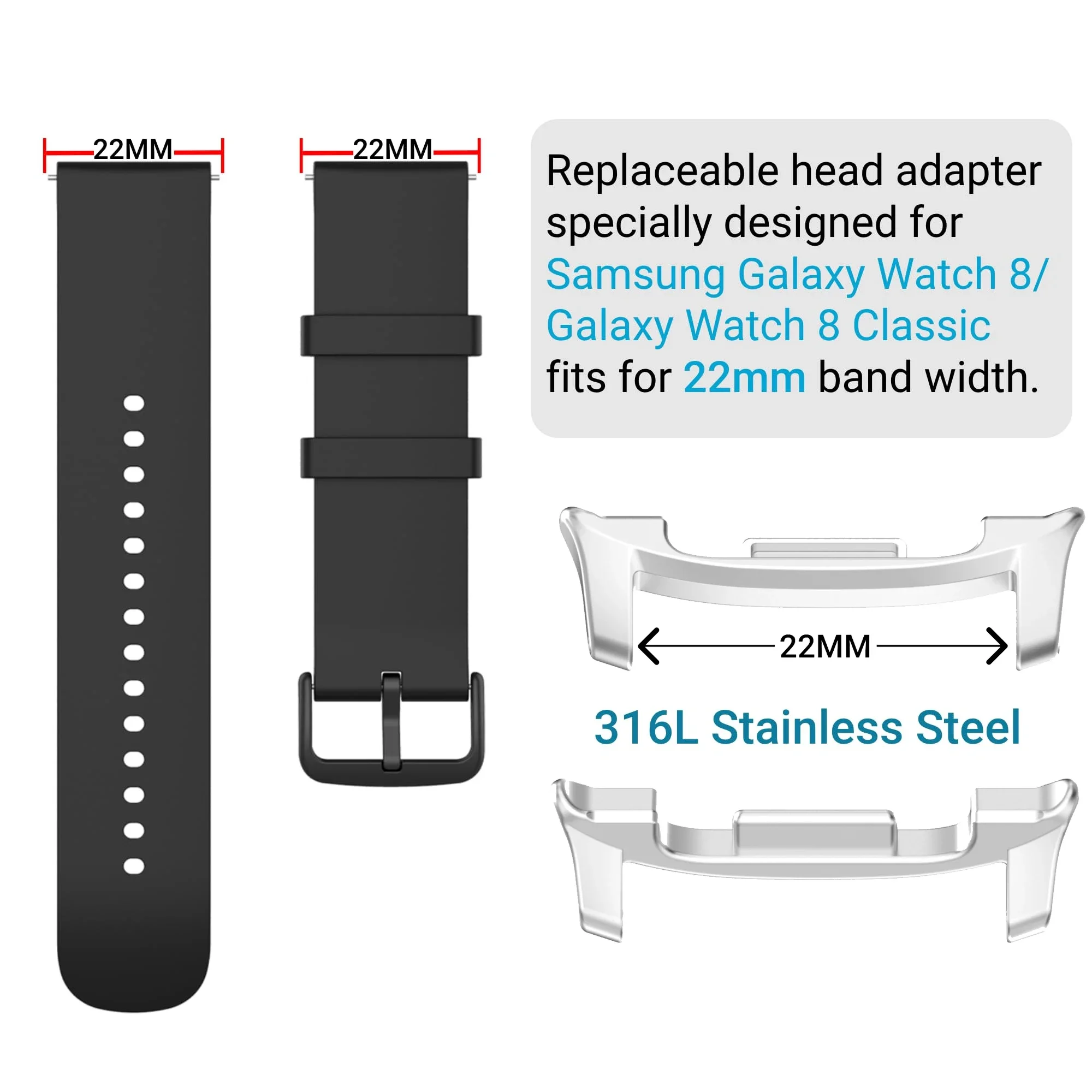 2PCS Stainless Steel Watch Ada - Samsung Galaxy Strap ulasan dan harga