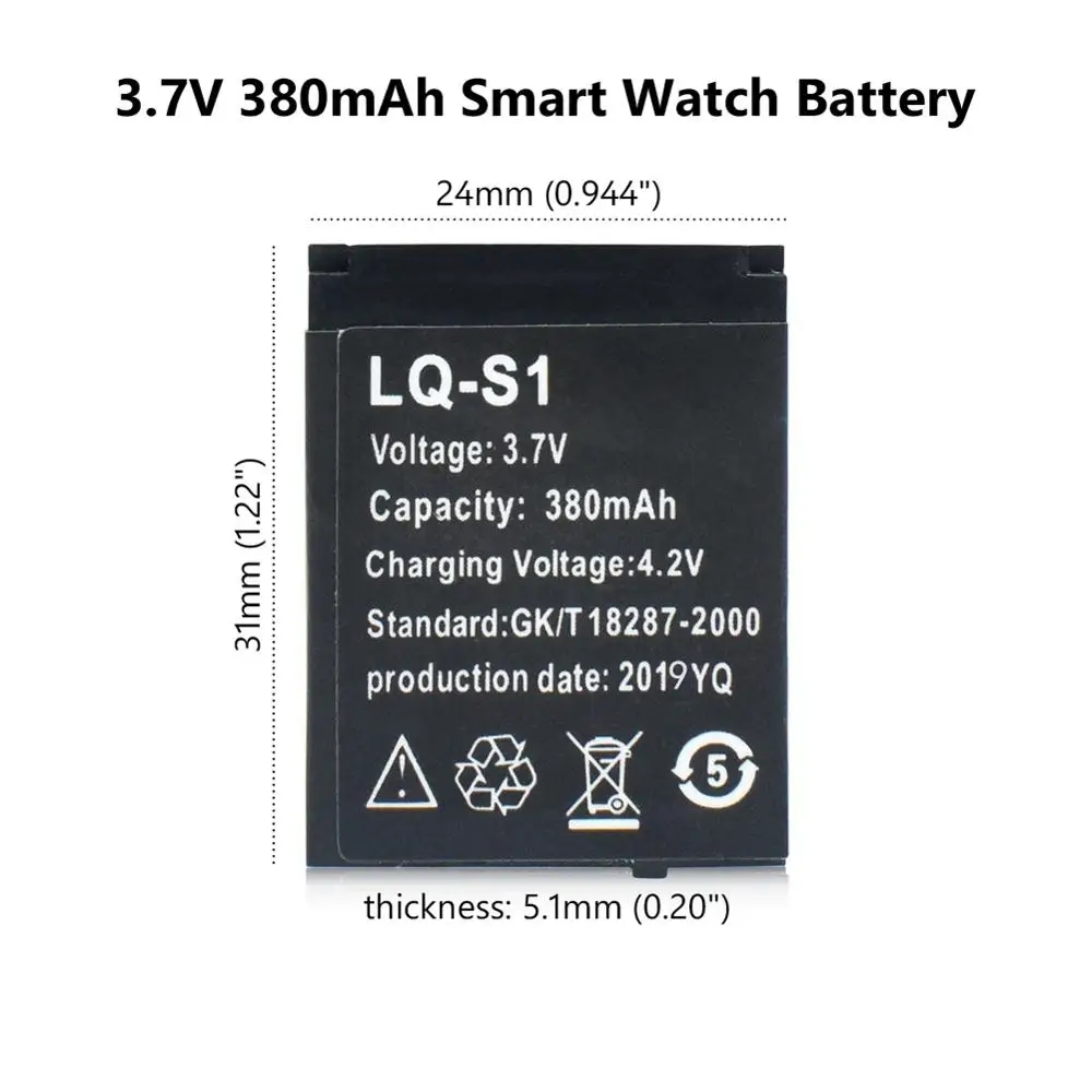 LQ-S1 3.7V 380mAh Smartwatch B - Watch V8 ulasan dan harga
