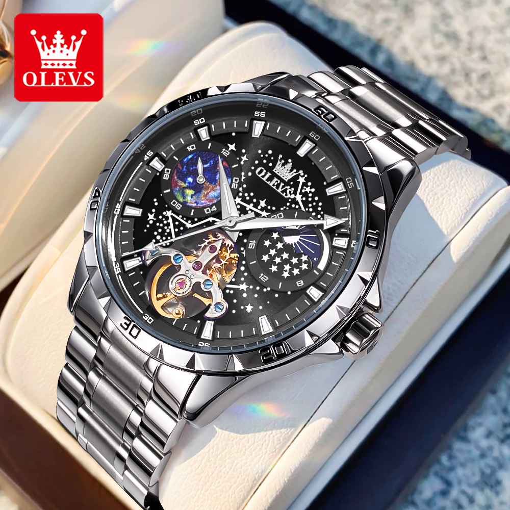 OLEVS 6689 Luxury Brand Moon P - Smartwatch Watches For Men Brands ulasan dan harga