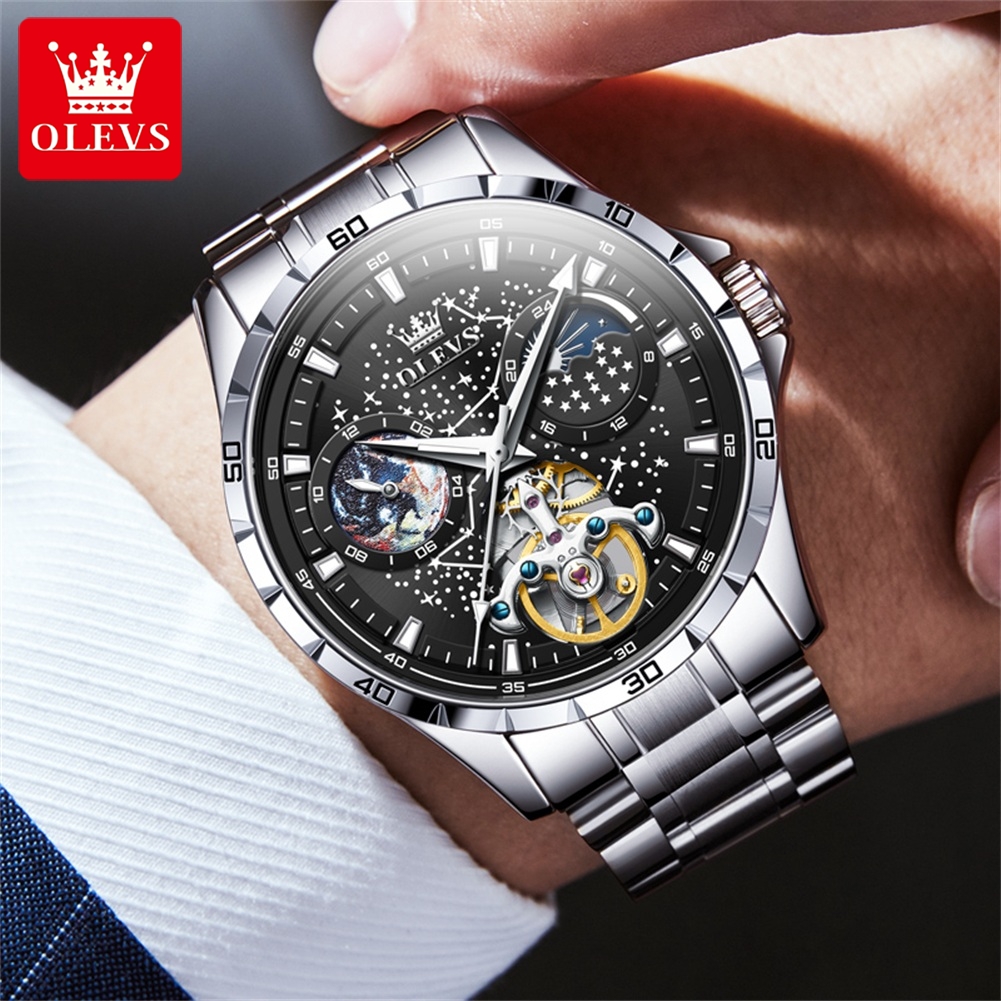 OLEVS 6689 Luxury Brand Moon P - Smartwatch Watches For Men Brands ulasan dan harga