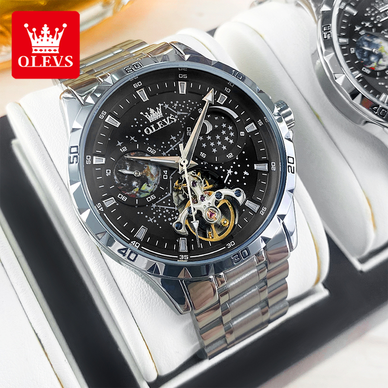 OLEVS 6689 Luxury Brand Moon P - Smartwatch Watches For Men Brands ulasan dan harga