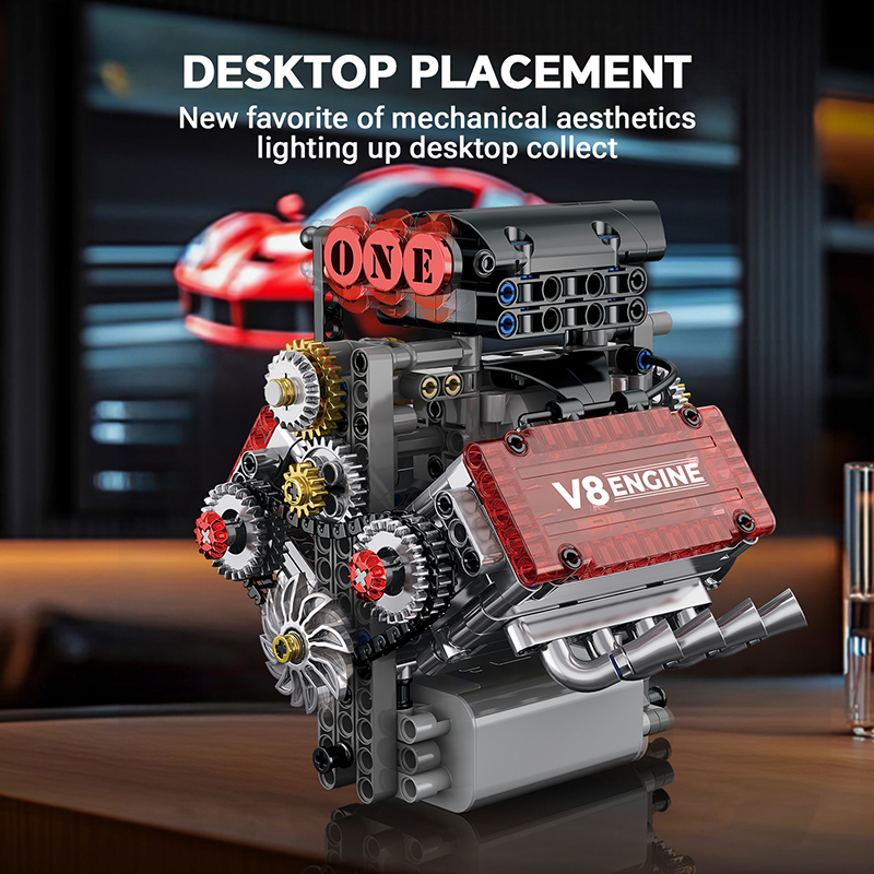 Brick V8 Engine Motorized Simu - Watch V8 ulasan dan harga