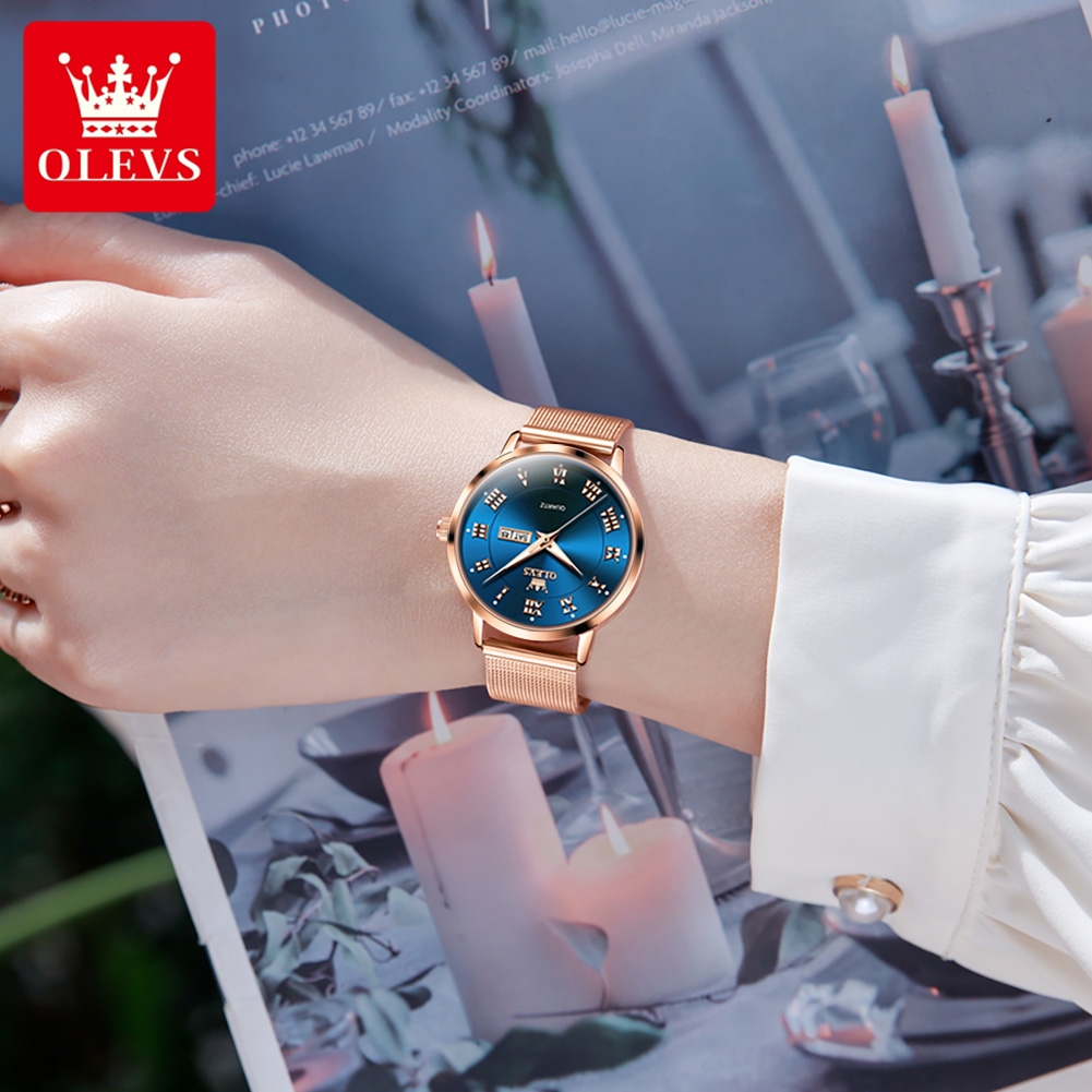OLEVS 2920 Elegant Original Wo - Mesh Stainless Strap ulasan dan harga