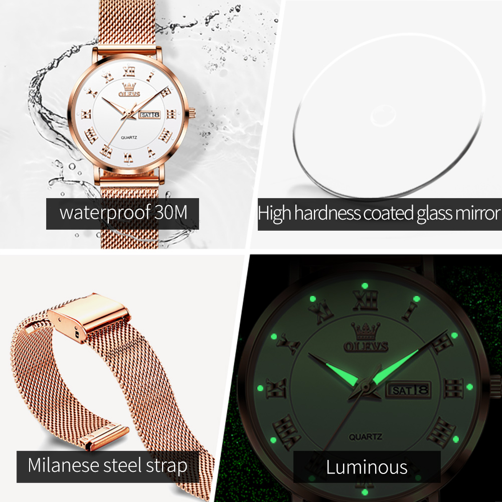 OLEVS 2920 Elegant Original Wo - Mesh Stainless Strap ulasan dan harga
