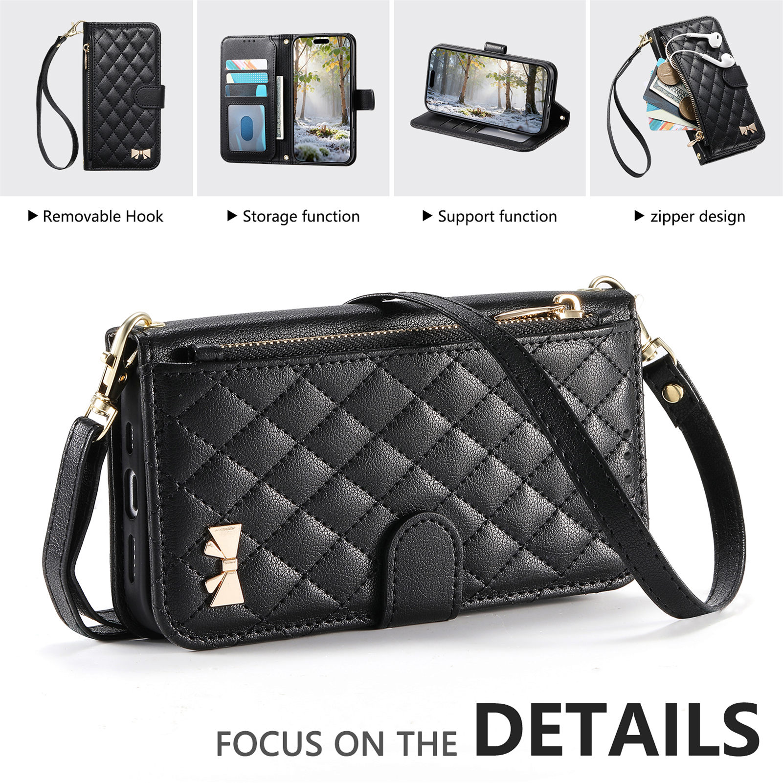 PU Leather Zipper Crossbody Wr - Samsung Galaxy Strap ulasan dan harga