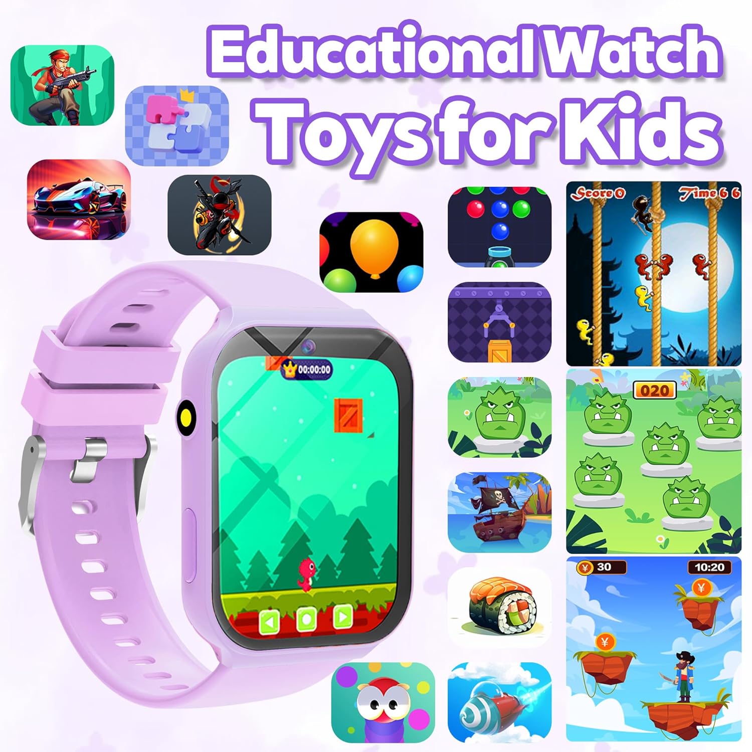 Kids Smart Watch with 18 Games - Smartwatch Digital Watches For Kid Girl ulasan dan harga