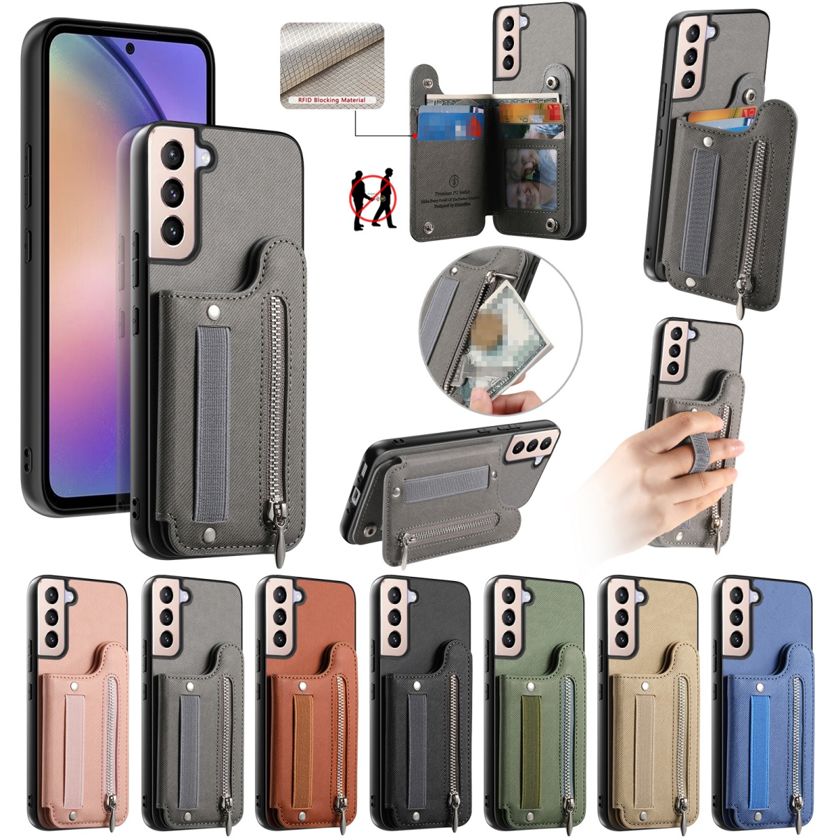 Flip Card Bag Phone Case For S - Samsung Galaxy Strap ulasan dan harga
