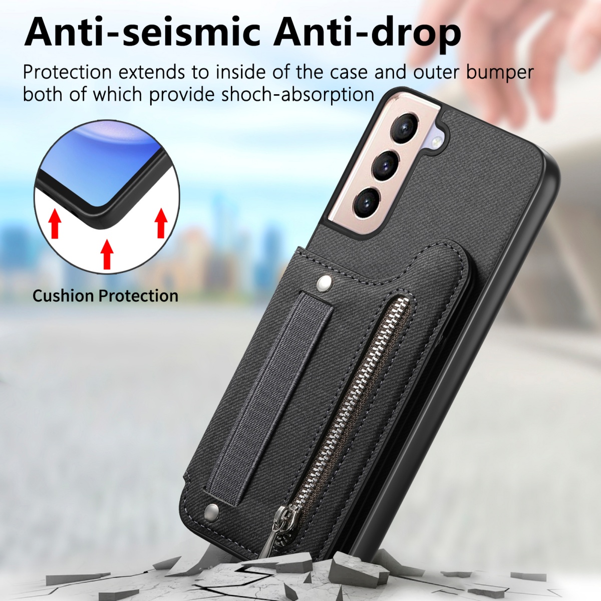 Flip Card Bag Phone Case For S - Samsung Galaxy Strap ulasan dan harga