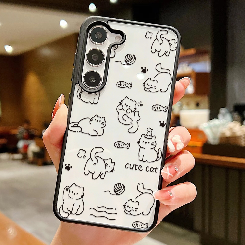 Cartoon Cat Phone Case For Sam - Samsung Galaxy Strap ulasan dan harga