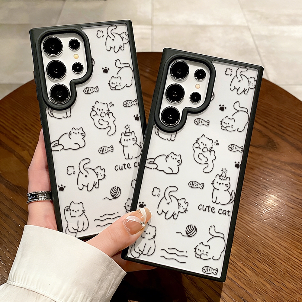 Cartoon Cat Phone Case For Sam - Samsung Galaxy Strap ulasan dan harga