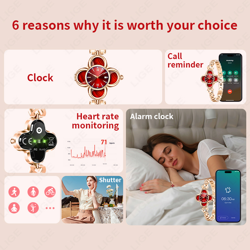 LIGE Quartz Smartwatch AI Brac - Smartwatch Digital Watches For Women ulasan dan harga