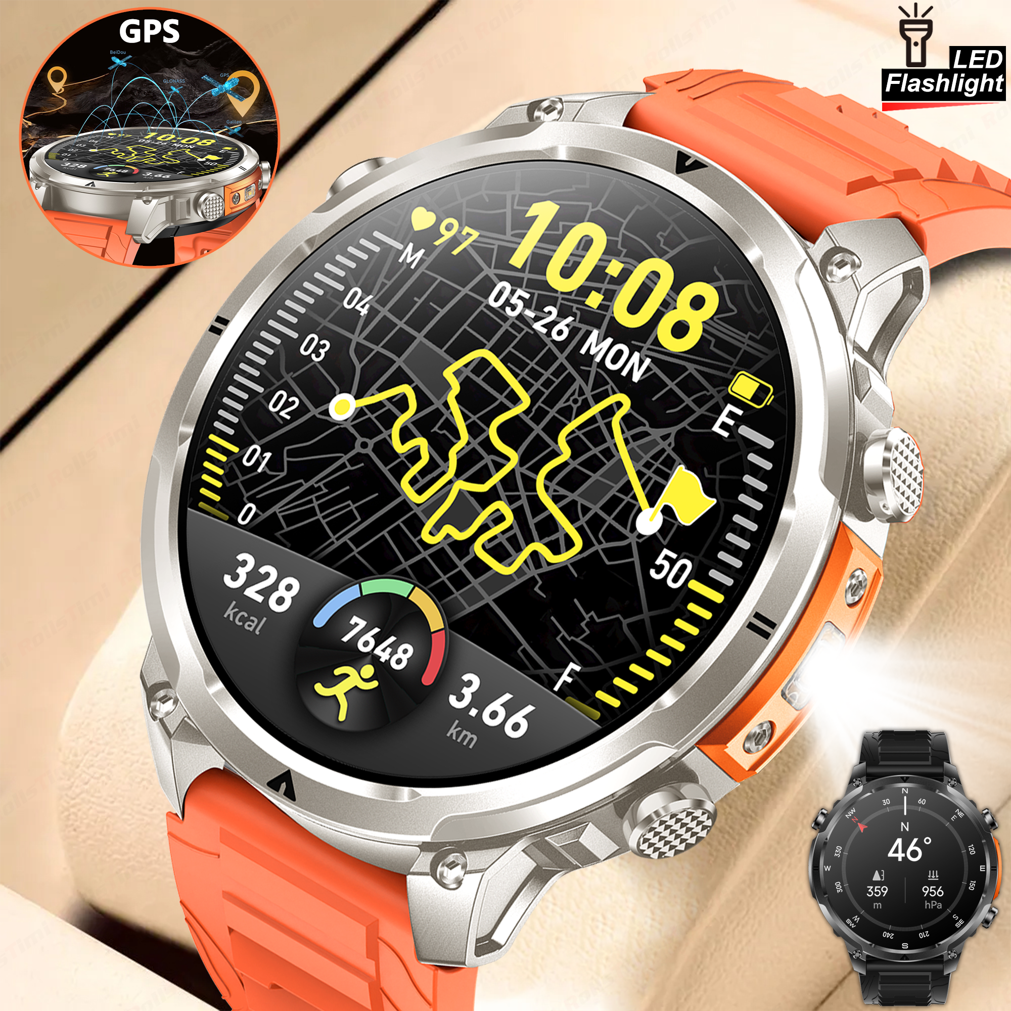 Outdoor GPS Sports Smart Watch - Smartwatch Digital Watches For Women ulasan dan harga