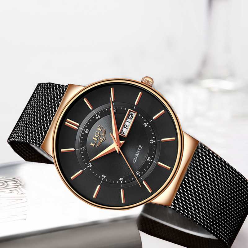 LIGE Women Watches Luxury Bran - Minimalist Thin Watch ulasan dan harga