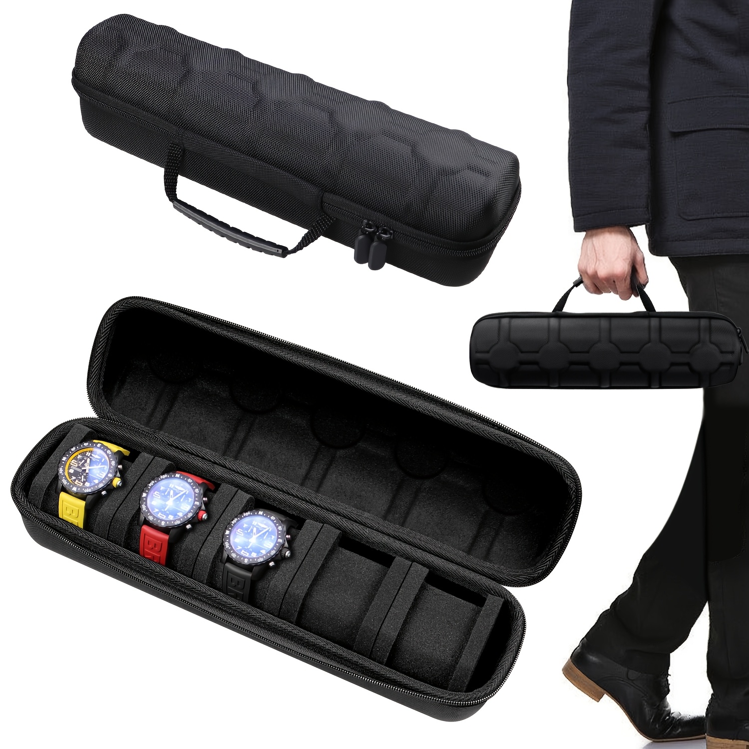 1pc 5-Slot Watch Case | Hard S - Tag Watches Smartwatch ulasan dan harga
