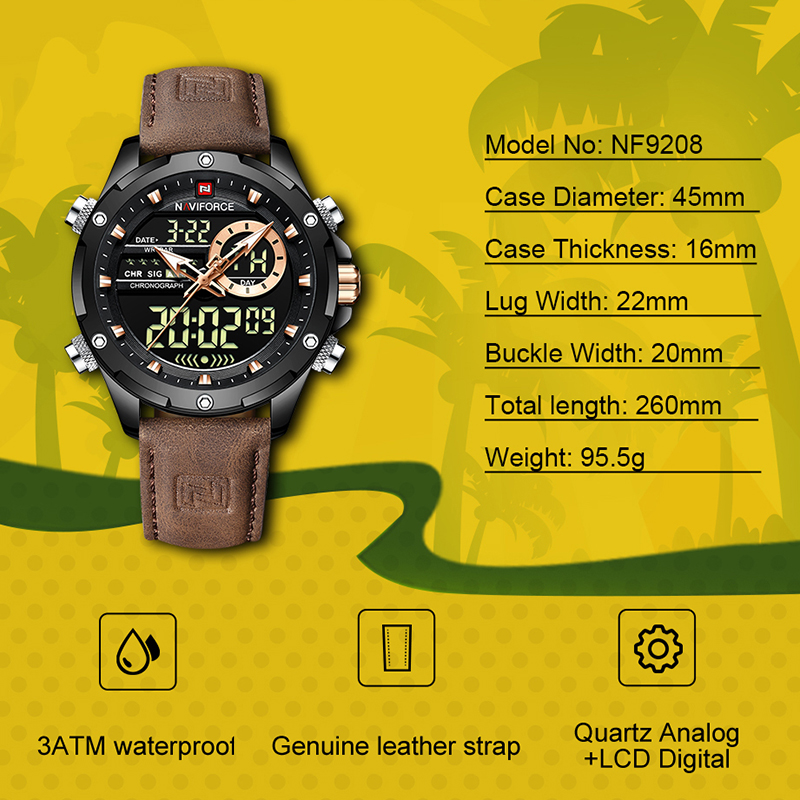 New NAVIFORCE Men Watches Quar - Smartwatch Watches For Men Brands ulasan dan harga