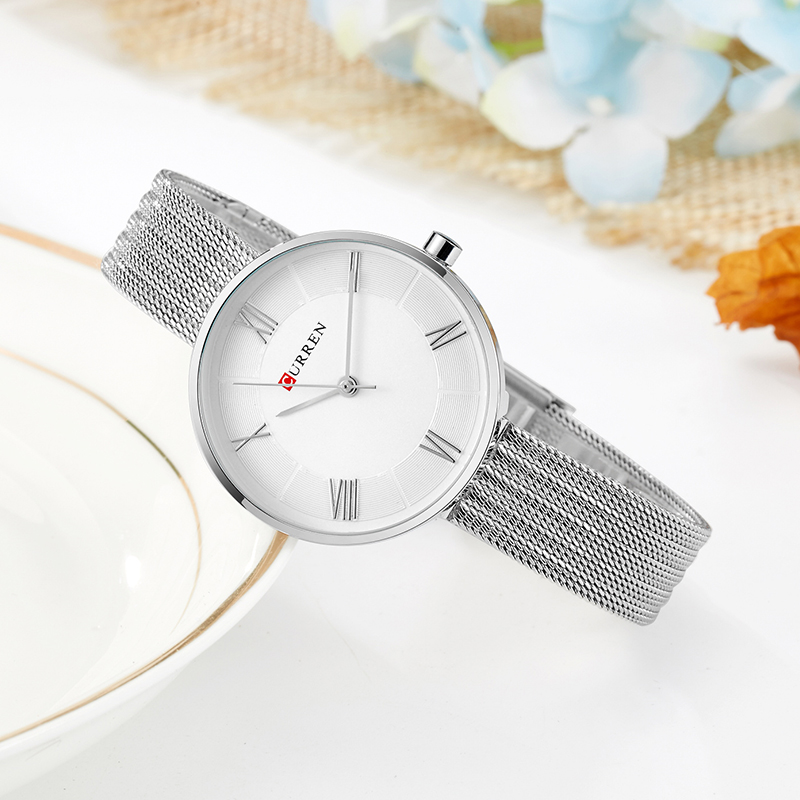 CURREN 9020 Small Dial Quartz  - Mesh Stainless Strap ulasan dan harga