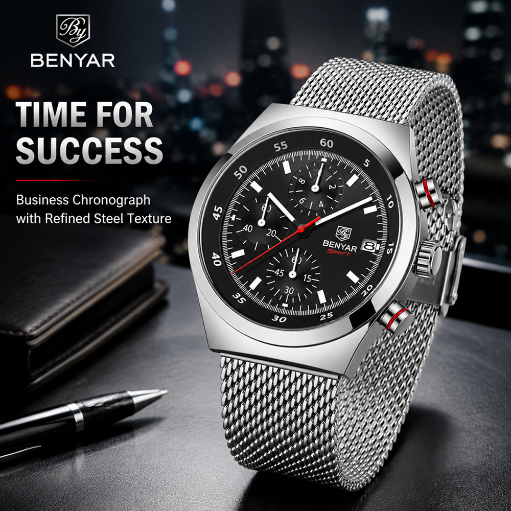 BENYAR Top Luxury Brand Men's  - Mesh Stainless Strap ulasan dan harga